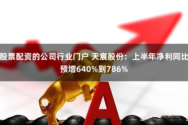 股票配资的公司行业门户 天宸股份：上半年净利同比预增640%到786%
